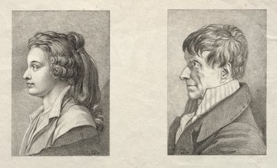 Profilporträt einer Frau und eines Mannes von Lorenzo II Quaglio