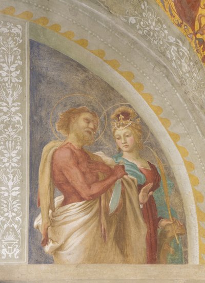 Heilige Katharina von Alexandria und Heiliger Bartholomäus von Lorenzo Lotto
