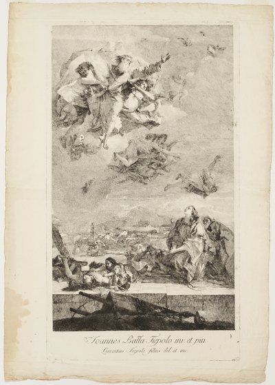 Die heilige Thekla betet für das Ende der Pest in der Stadt Este von Lorenzo Tiepolo