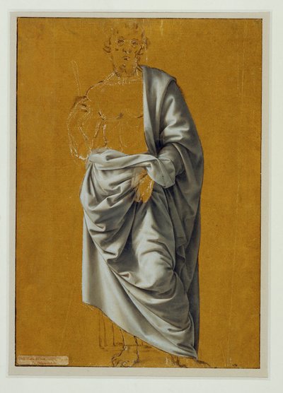 Studie der Draperie für die Figur des heiligen Bartholomäus von Lorenzo di Credi