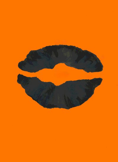 Kühner orangefarbener Kuss von Lori Ann Folz