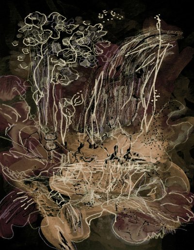 Orchideenblüte Mitternachtsmocha von Lori Ann Folz