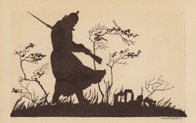 Silhouette eines deutschen Soldaten, Erster Weltkrieg von Lotte Nicklass