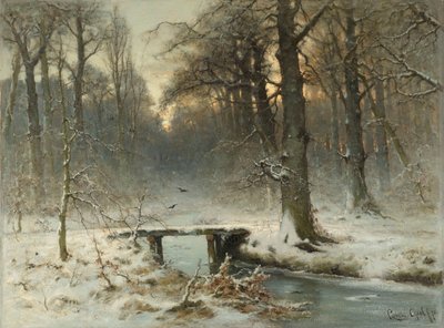 Ein Januarabend im Wald von Den Haag von Louis Apol