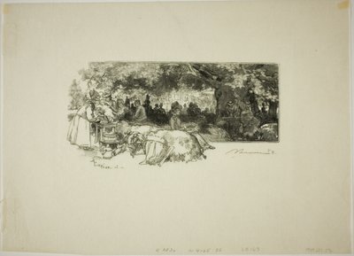 Kantine von Mutter Pichard, in der Nähe von Gorge aux Loups von Louis Auguste Lepère