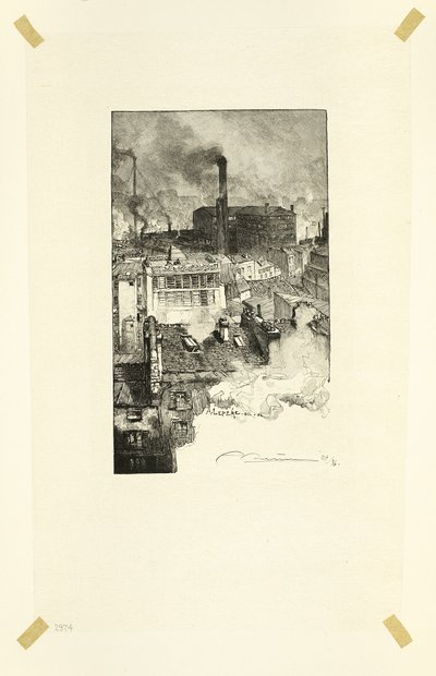Quartier des Gobelins, Tafel 20 aus Le Long de la Seine et des Boulevards von Louis Auguste Lepère