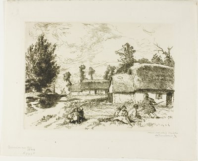 Zwei Hütten von Louis Auguste Lepère