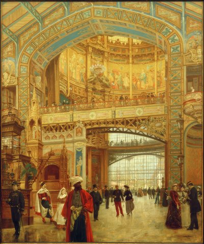 Die zentrale Kuppel der Maschinenhalle auf der Weltausstellung 1889 von Louis Beroud