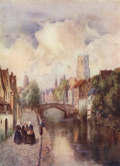 Der Quai Vert, Brügge von Louis Burleigh Bruhl