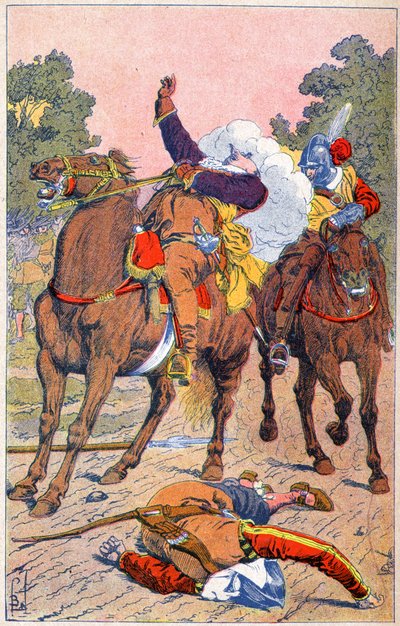 Tod von Gustav II. Adolf von Schweden von Louis Charles Bombled
