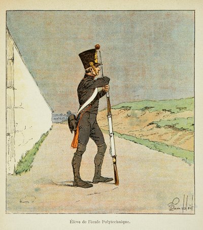 Illustration aus dem Buch „The Memorial of Saint Helene“ von Graf Emmanuel de Las Cases: Student der Polytechnischen Schule von Louis Charles Bombled
