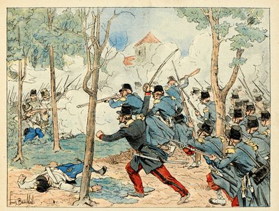 Illustration aus dem Buch „Die Helden des Jahrhunderts“, anekdotische Erzählungen von Dick de Lonlay und illustriert von Louis Bombled (1862-1927) von Louis Charles Bombled