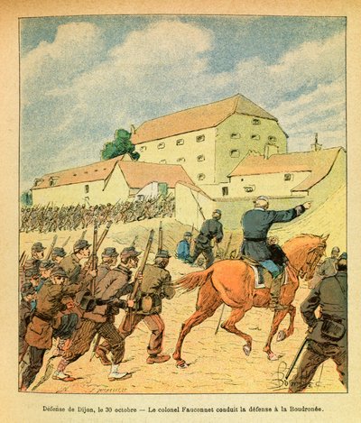 Die Armee des Ostens von Eugene Sergeant, illustriert von Louis Bombled: Verteidigung der Stadt Dijon am 30. Oktober von Louis Charles Bombled