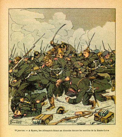 Die Armee des Ostens von Eugene Sergeant, bekannt als Grenest, illustriert von Louis Bombled (Deutsch-Französischer Krieg; Feldzug von 1870-1871): Am 18. Januar von Louis Charles Bombled