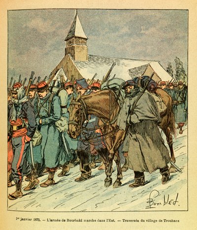 Die Ost-Armee von Eugene Sergeant, illustriert von Louis Bombled: Am 1. Januar von Louis Charles Bombled
