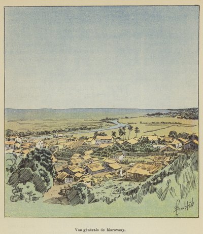 Vue generale de Marovoay von Louis Charles Bombled