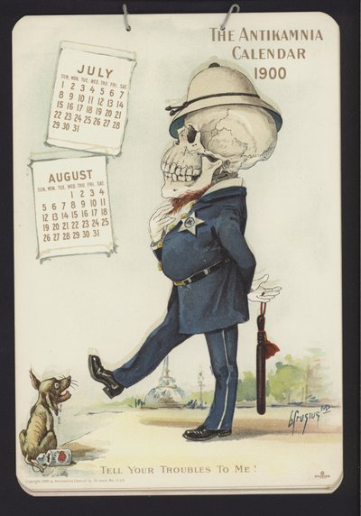 Illustration für den Antikamnia-Kalender, 1900 von Louis Crucius or Crusuius