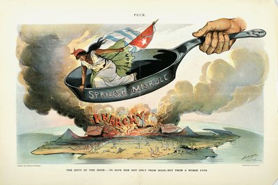 Die Pflicht der Stunde: - Sie [Kuba] nicht nur vor Spanien retten - sondern vor einem schlimmeren Schicksal, 1898 von Louis Dalrymple