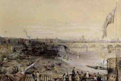 Die Themse vom Hungerford Market von Louis Desire Thienon
