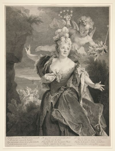 Porträt von Marie Anne de Chateauneuf (genannt Duclos) von Louis Desplaces