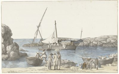 Ansicht von Tarent und Hafen von Luogo Vivo (Voyage en Italie, en Sicile et à Malte- 1778) von Louis Ducros
