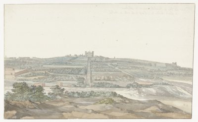 Ansicht des Vedala-Palastes des Großmeisters, gelegen im Boschetto auf Malta von Louis Ducros