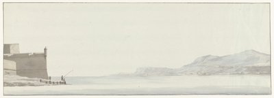 Ansicht der Küste von Kalabrien vom äußersten Punkt der Festung Messina (Voyage en Italie, en Sicile et à Malte - 1778) von Louis Ducros