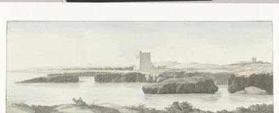 Ansicht der Küste der Adria mit einem Beobachtungsturm gegenüber von Monopoli (Voyage en Italie, en Sicile et à Malte - 1778) von Louis Ducros