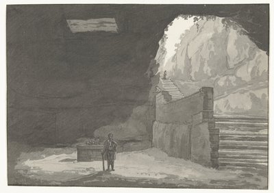 Grotte und Brunnen in der alten Stadt Manduria (Voyage en Italie, en Sicile et à Malte - 1778) von Louis Ducros