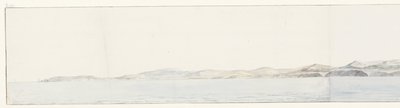 Panorama mit Agrigento und der Küste (Voyage en Italie, en Sicile et à Malte - 1778) von Louis Ducros