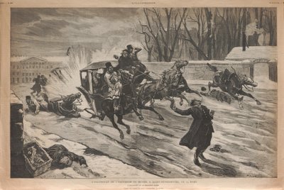Ermordung von Zar Alexander II. in St. Petersburg, 1881 von Louis Dünki