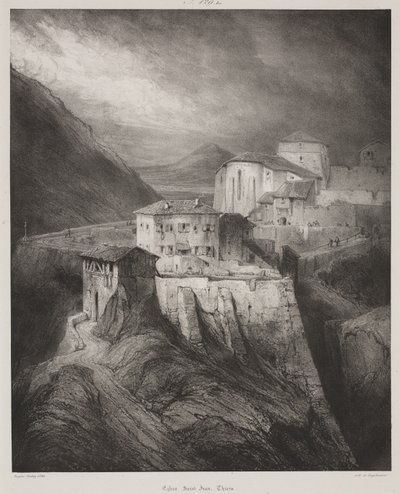 Kirche Saint Jean, Thiers, Auvergne von Louis Eugene Gabriel Isabey