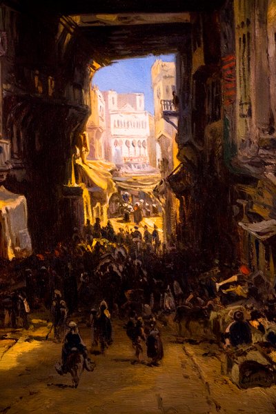 Straße in der Kasbah von Algier von Louis Eugene Gabriel Isabey