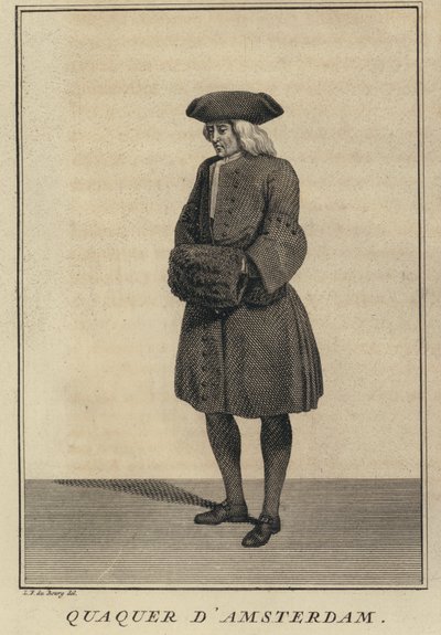 Quäker aus Amsterdam, Niederlande (Stich) von Louis Fabricius (after) Dubourg