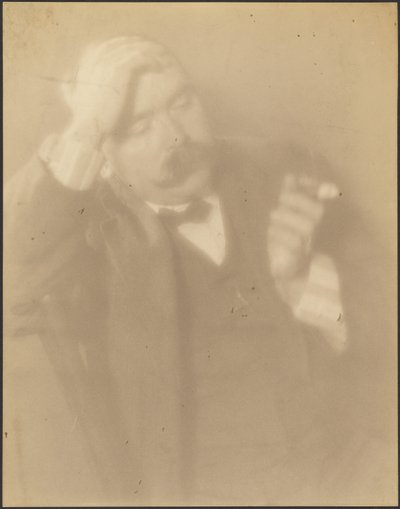 Porträt eines Mannes mit Zigarre von Louis Fleckenstein