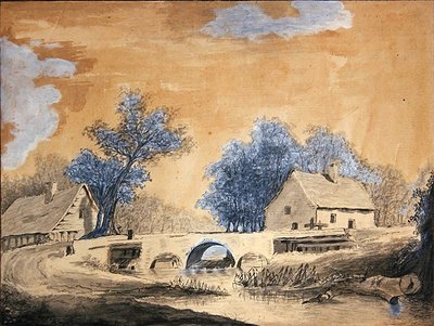 Ansicht einer kleinen Brücke bei Amsterdam, späte 18. Jahrhundert von Louis Francois Cassas