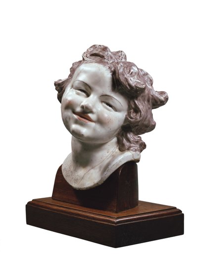 Kopf eines lachenden Kindes, ca. 1752 (Porzellan) von Louis Francois Roubillac