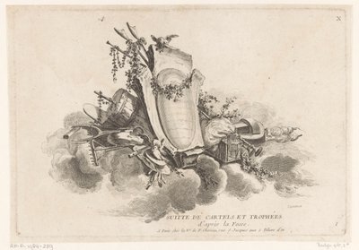 Kartusche mit landwirtschaftlichen Objekten von Louis Germain