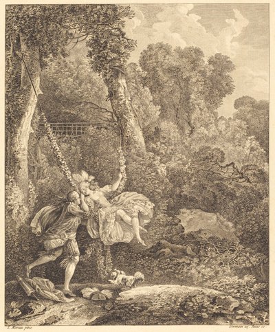 Man läuft mehr als eine Gefahr von Louis Germain and Charles Emmanuel Patas after Louis Gabriel Moreau