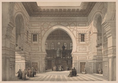 Ägypten und Nubien: Band III - Nr. 36, Innenansicht der Moschee des Sultans El Ghoree von Louis Haghe