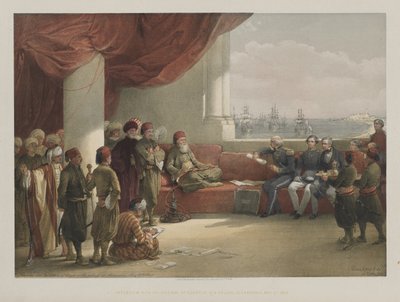 Ägypten und Nubien, Band III: Interview mit dem Vizekönig von Ägypten in seinem Palast, Alexandria von Louis Haghe