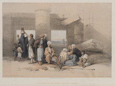 Ägypten und Nubien, Band II: Eingang des Tempels von Amun, Theben von Louis Haghe