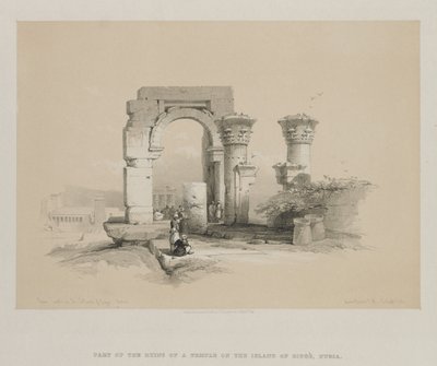 Ägypten und Nubien, Band II: Ruinen - Tempel auf der Insel Biggeh, Nubien von Louis Haghe