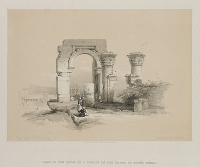 Ägypten und Nubien, Band II: Ruinen - Tempel auf der Insel Biggeh, Nubien von Louis Haghe