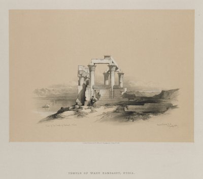 Ägypten und Nubien, Band II: Ruinen des Tempels von Kardeseh, Nubien von Louis Haghe