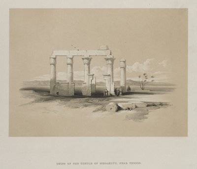 Ägypten und Nubien, Band II: Ruinen des Tempels von Madamoud, in Theben von Louis Haghe