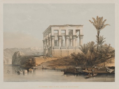 Ägypten und Nubien, Band II: Der Hypäthral-Tempel in Philae, genannt das Bett des Pharao, 1848 von Louis Haghe