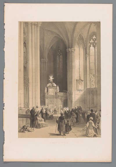 Ansicht des Reliquienschreins der Heiligen Drei Könige im Kölner Dom von Louis Haghe