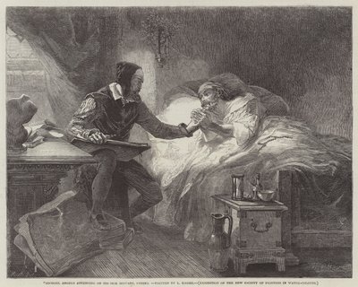 Michelangelo pflegt seinen kranken Diener Urbino von Louis Haghe