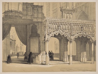 Skizzen in Belgien und Deutschland, Erste Serie, Bildschirm im Dom von St. Peter, Löwen von Louis Haghe